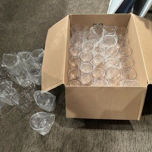 Clear Plastic hurricane vases